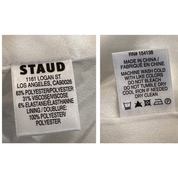 STAUD Carson Paneled Stretch-Crepe Blazer Size Medium - Picture 10 of 12